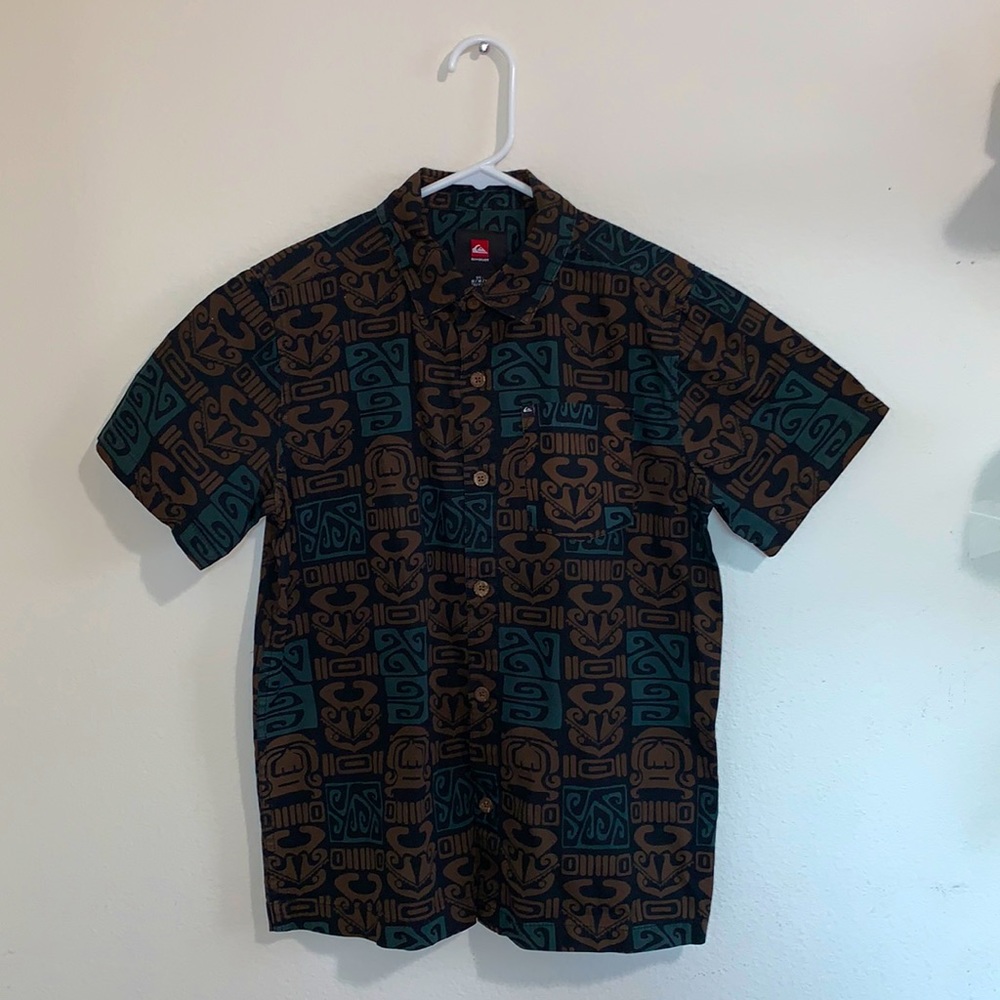 Quicksilver Boys Aloha Attire Button Up T-Shirt